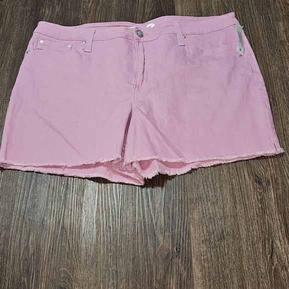 NWT Seven7 Womens Weekend Frayed Shorts Lavender Sz 16 - Picture 2 of 16